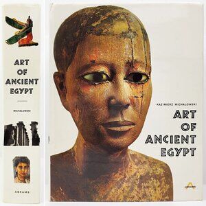 Ancient Art of Egypt Michalowski Abrams Book w/ Original Receipt Vintage 1960s